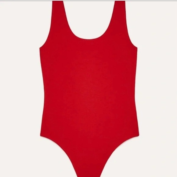 Aritzia Wilfred Free Leila Red Bodysuit - Picture 3 of 4